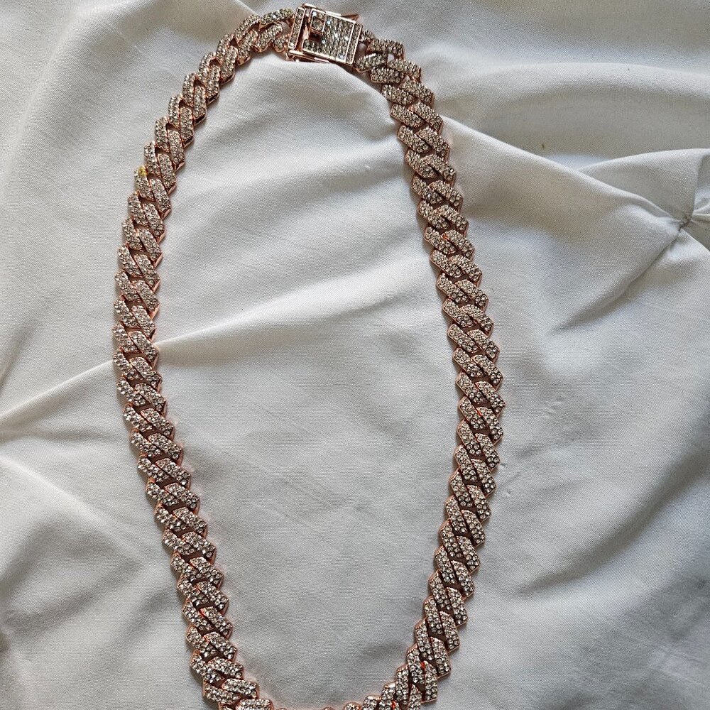 Rose Gold Cuban Link 20" Necklace